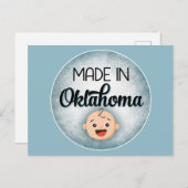 Oklahoma Baby Funny Blue New Boy Briefkaart (Voorkant / Achterkant)