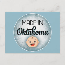 Oklahoma Baby Funny Blue New Boy Briefkaart