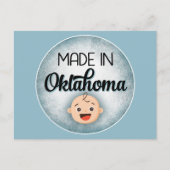 Oklahoma Baby Funny Blue New Boy Briefkaart (Voorkant)