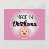 Oklahoma Baby Funny Pink New Girl Briefkaart (Voorkant)