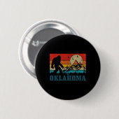 Oklahoma Bigfoot gebergte Hiking Camping Ronde Button 5,7 Cm (Voorkant /achterkant)