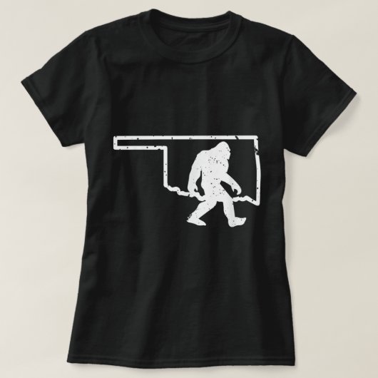 Oklahoma Bigfoot Hunter Sasquatch Yeti State Pride T-shirt (Design voorkant)