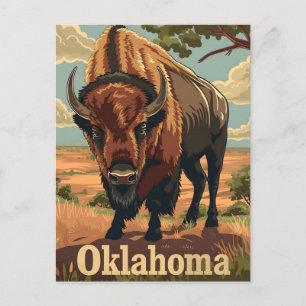 Oklahoma Bison Vintage Briefkaart