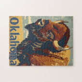 Oklahoma Bison Vintage Legpuzzel (Horizontaal)