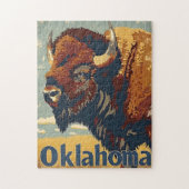 Oklahoma Bison Vintage Legpuzzel (Verticaal)