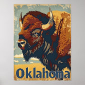 Oklahoma Bison Vintage Poster (Voorkant)