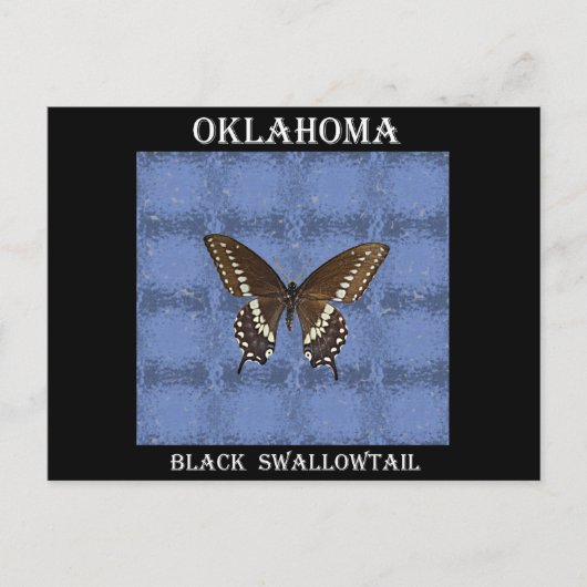 Oklahoma Black Swallowtail Butterfly Briefkaart (Voorkant)