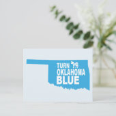 Oklahoma Blue Briefkaart draaien | Stemrechtse dem (Staand voorkant)