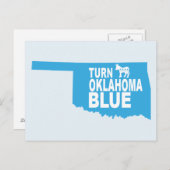 Oklahoma Blue Briefkaart draaien | Stemrechtse dem (Voorkant / Achterkant)