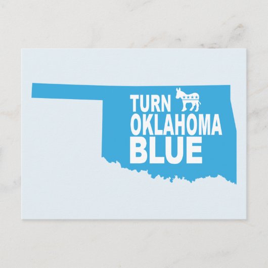 Oklahoma Blue Briefkaart draaien | Stemrechtse dem (Voorkant)