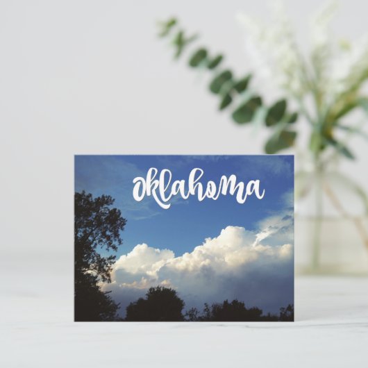 Oklahoma Blue Sky Met Wolken Briefkaart (Staand voorkant)