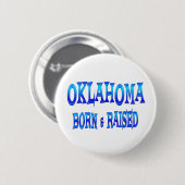 Oklahoma Born & Raised Ronde Button 5,7 Cm (Voorkant /achterkant)