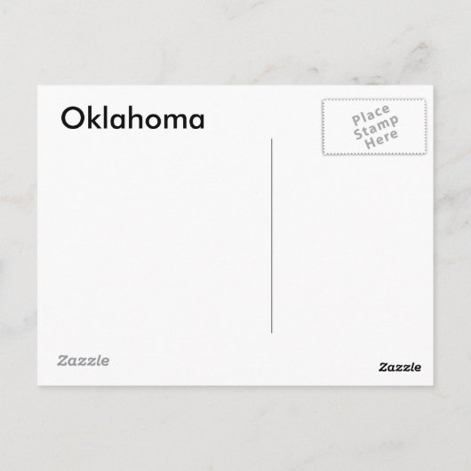 Oklahoma Briefkaart (Achterkant)