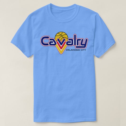  Oklahoma Calvary CBA Basketbal 1990 T-shirt (Design voorkant)