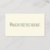 Oklahoma Chicken Fried Steak Restaurant Food Visitekaartje (Achterkant)