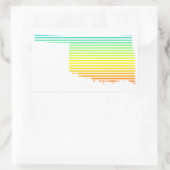 oklahoma chill fade rechthoekige sticker (Tas)