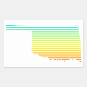 oklahoma chill fade rechthoekige sticker