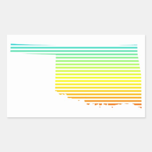 oklahoma chill fade rechthoekige sticker (Voorkant)