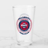 Oklahoma Circular Typography Design Glas (Voorkant)