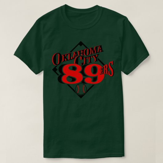  Oklahoma City 89ers Honkbal 1 T-shirt (Design voorkant)