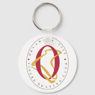 Oklahoma City Figuur Skating Club Button Sleutelha Sleutelhanger