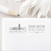 Oklahoma City gestileerde skyline | Etiket (Insitu)