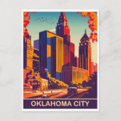 Oklahoma City in de herfst, Reizen Briefkaart (Voorkant)
