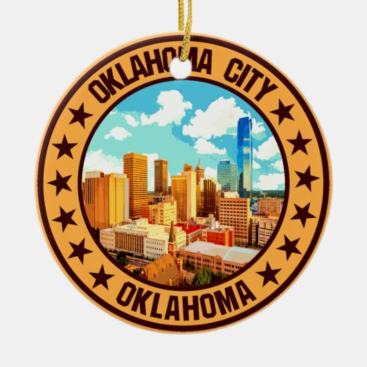Oklahoma City Keramisch Ornament (Voorkant)