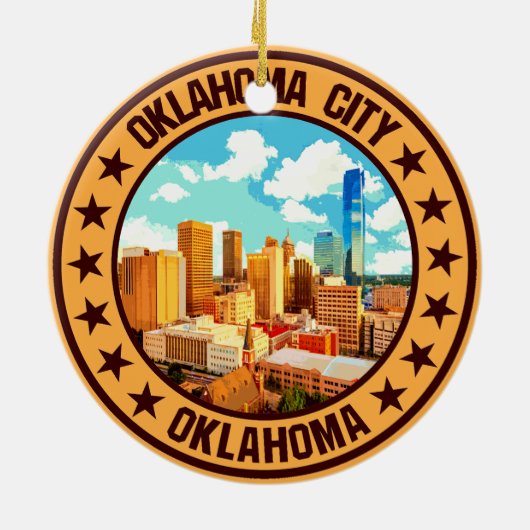 Oklahoma City Keramisch Ornament (Achterkant)