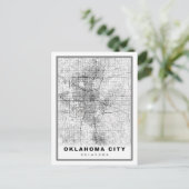 Oklahoma City Map Feestdagenkaart (Staand voorkant)
