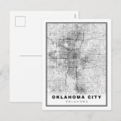 Oklahoma City Map Feestdagenkaart (Voorkant / Achterkant)