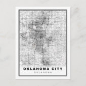 Oklahoma City Map Feestdagenkaart (Voorkant)