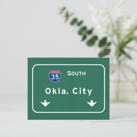 Oklahoma City ok Interstate Highway Freeway : Briefkaart (Staand voorkant)