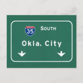 Oklahoma City ok Interstate Highway Freeway : Briefkaart (Voorkant)