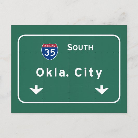 Oklahoma City ok Interstate Highway Freeway : Briefkaart (Voorkant)