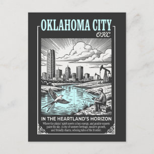 Oklahoma City OKC In Het Hartland's Horizon Briefkaart
