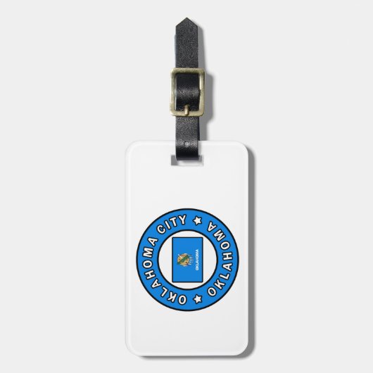 Oklahoma City Oklahoma Bagagelabel (Voorkant verticaal)
