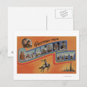 Oklahoma City, Oklahoma - Grote letterscènes Briefkaart (Voorkant / Achterkant)