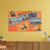 Oklahoma City, Oklahoma - Grote letterscènes Canvas Afdruk (Insitu (Woonkamer))