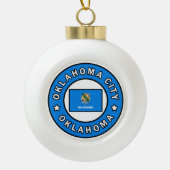 Oklahoma City Oklahoma Keramische Bal Ornament (Voorkant)