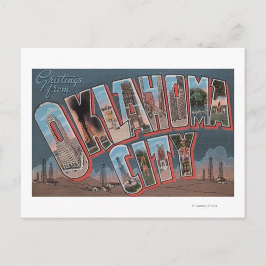 Oklahoma City, Oklahoma (Olievelden) Briefkaart (Voorkant)