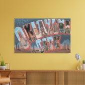 Oklahoma City, Oklahoma (Olievelden) Canvas Afdruk (Insitu (Woonkamer))