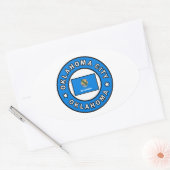 Oklahoma City Oklahoma Ovale Sticker (Envelop)