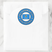 Oklahoma City Oklahoma Ovale Sticker (Tas)