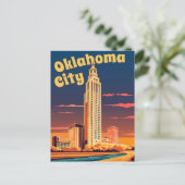 Oklahoma City, Oklahoma River Passing the City Briefkaart (Staand voorkant)
