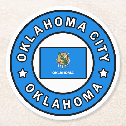 Oklahoma City Oklahoma Ronde Kartonnen Onderzetter (Voorkant)