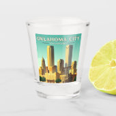 Oklahoma City Oklahoma Shot Glas (Voorkant)