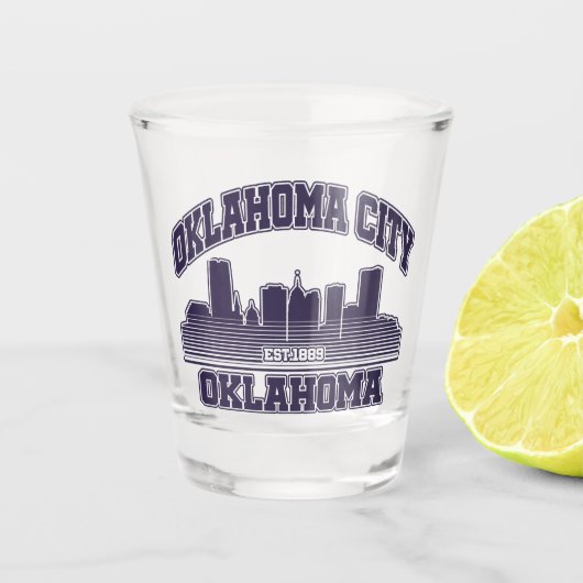 Oklahoma City, Oklahoma Shot Glas (Voorkant)