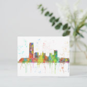OKLAHOMA CITY, OKLAHOMA SKYLINE BRIEFKAART (Staand voorkant)
