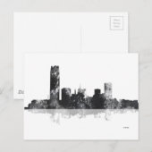 OKLAHOMA CITY, OKLAHOMA SKYLINE BRIEFKAART (Voorkant / Achterkant)